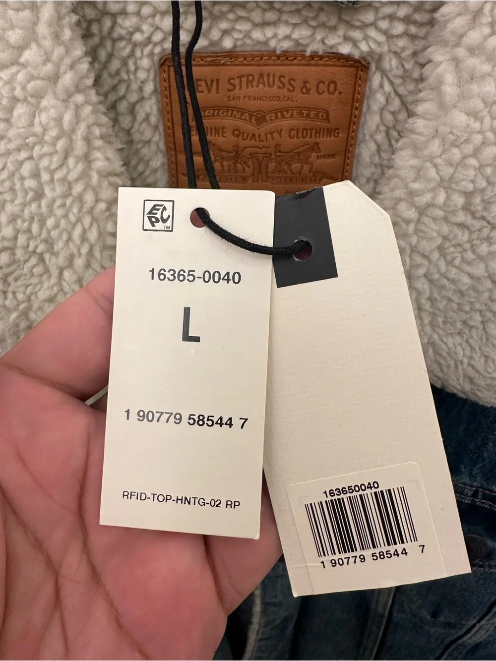 NEW Levi's Men's Sherpa Trucker Jacket Jean Size Large 16365-0040 NWT 2018